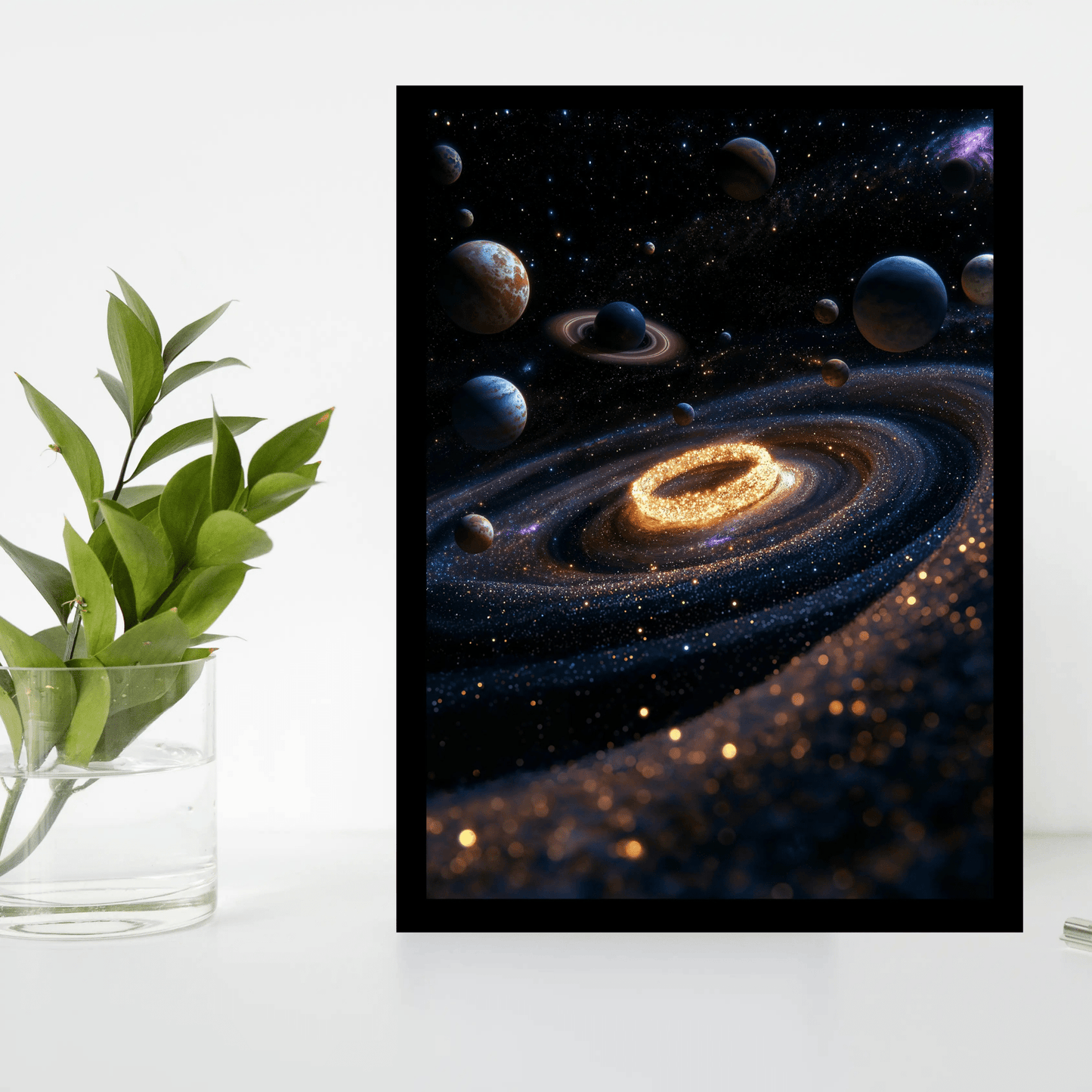 Black Galaxy Wood Frame – Premium Wall Décor for a Stunning Look - The Frame Wala