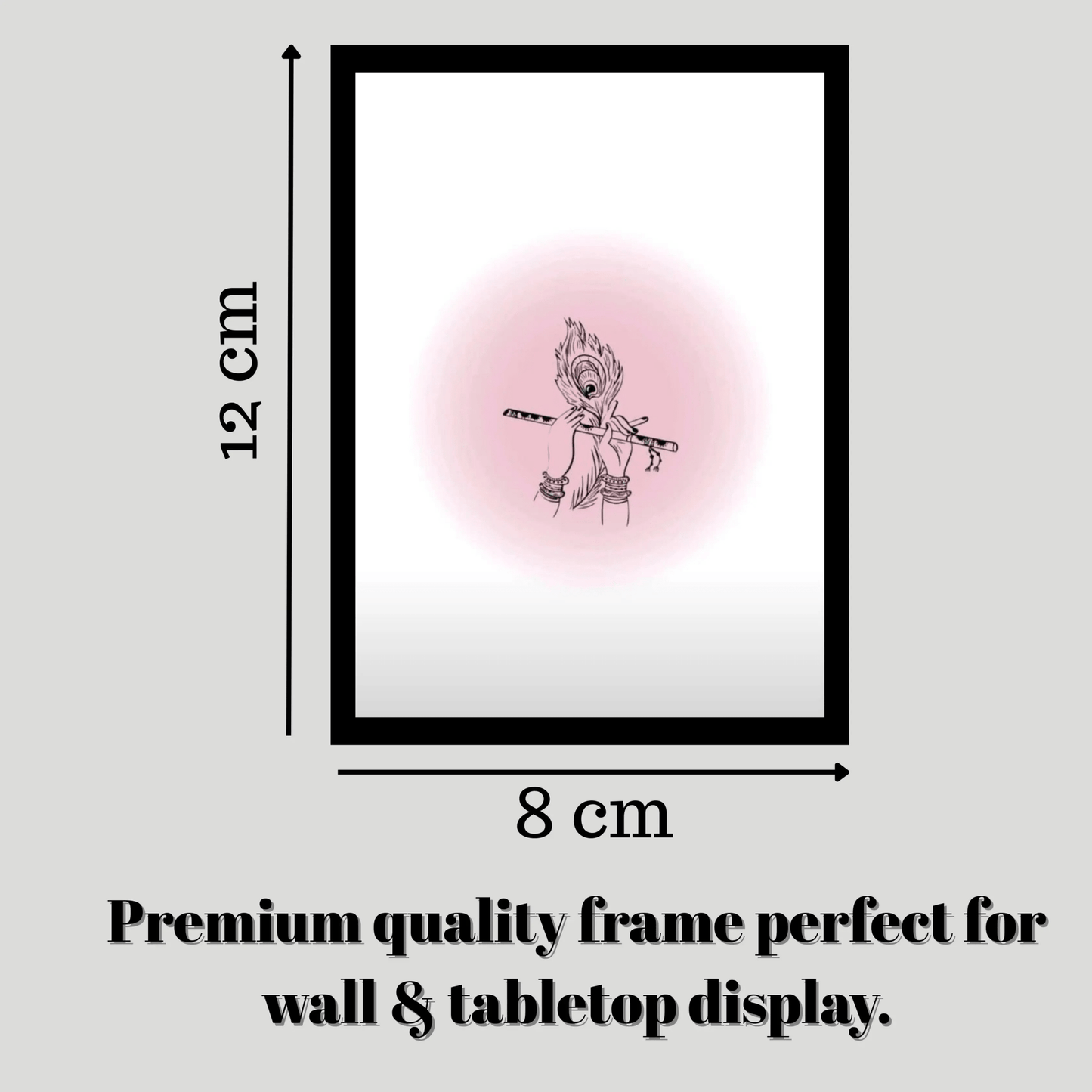 Lord Krishna Wooden Wall Hanging Frame – Spiritual Home & Office Decoration (8x12 inch) - The Frame Wala