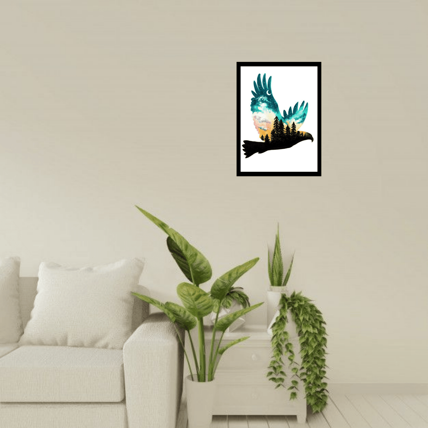 Majestic Eagle Spiritual Art – Nature & Freedom Wooden Frame - The Frame Wala