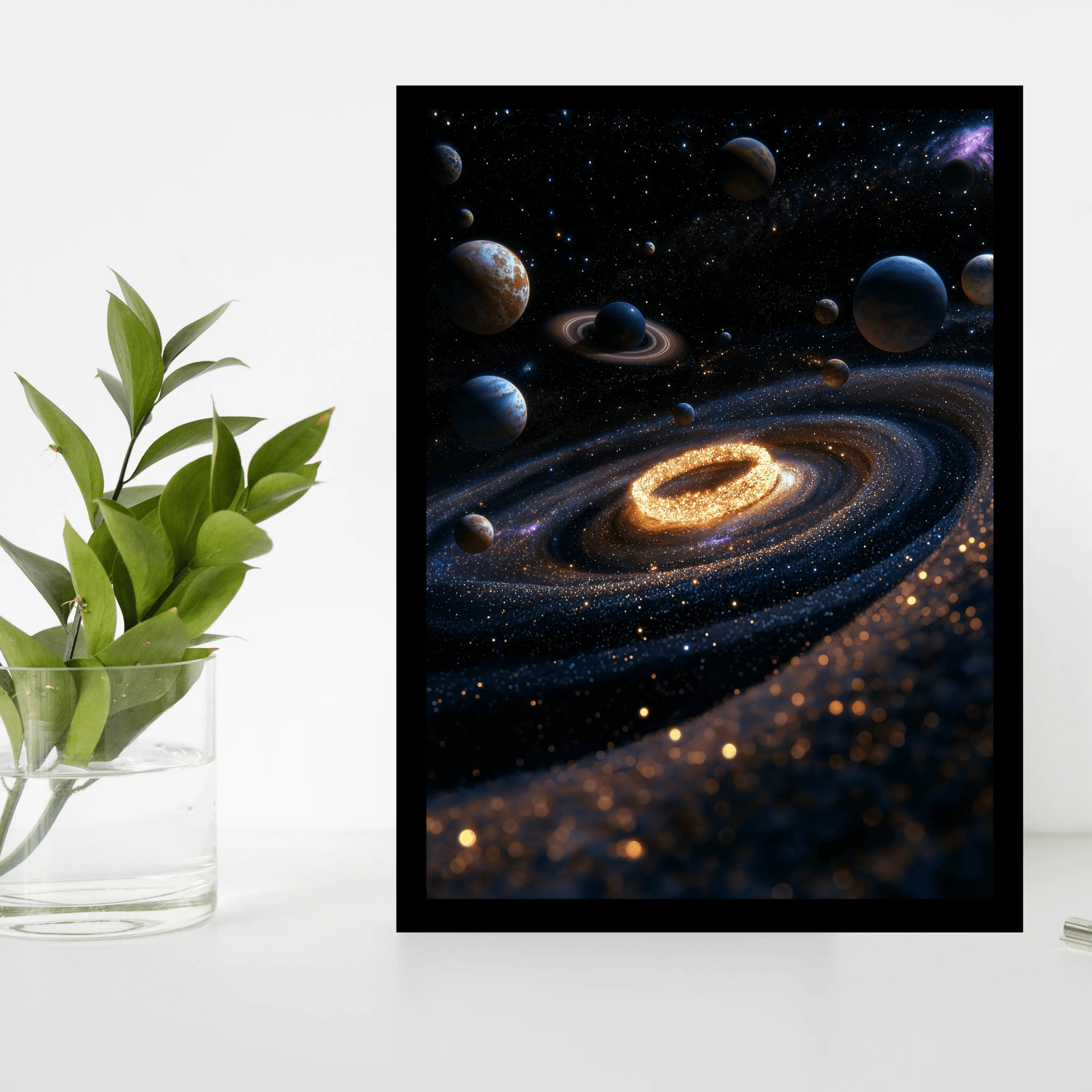 Black Galaxy Wood Frame – Premium Wall Décor for a Stunning Look - The Frame Wala
