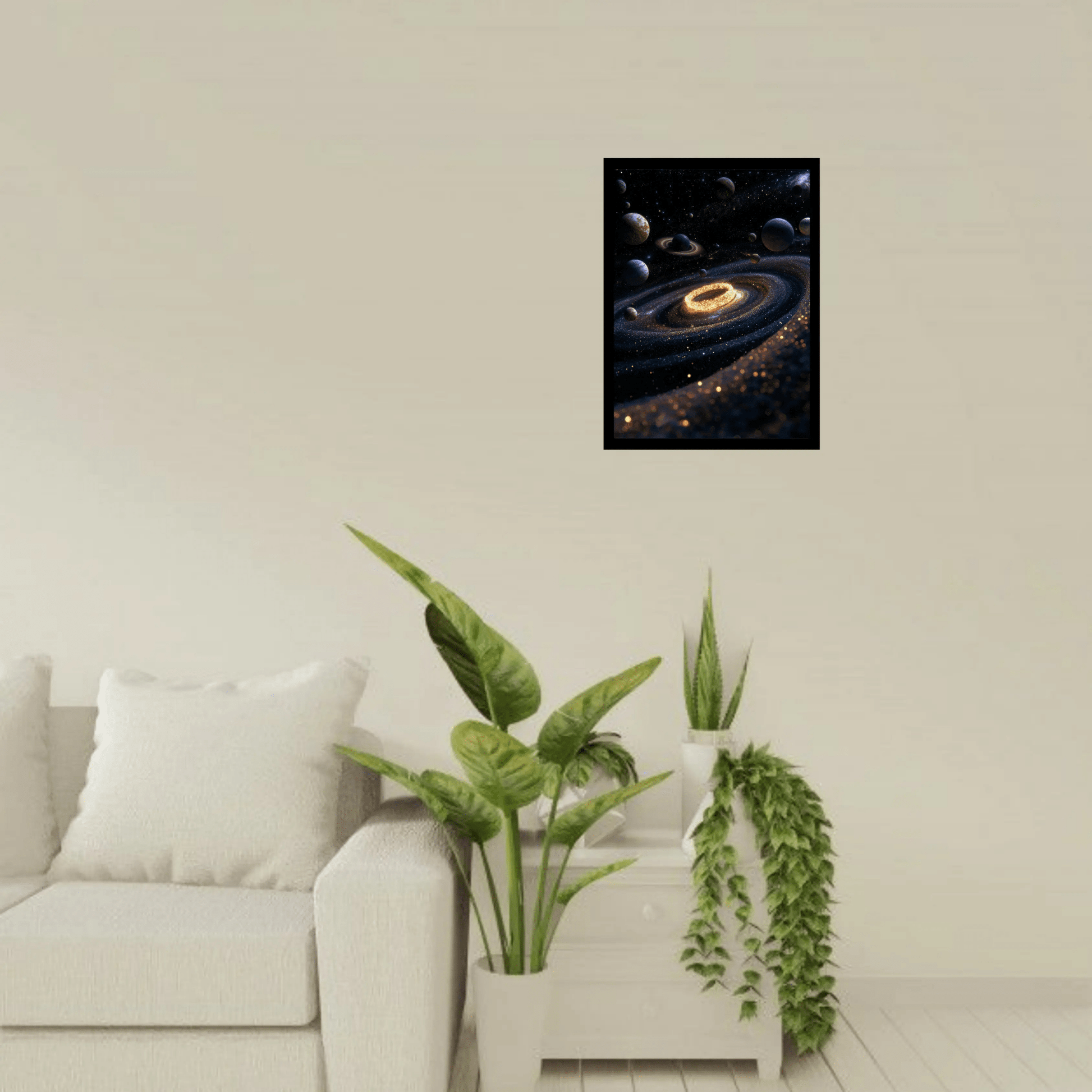 Black Galaxy Wood Frame – Premium Wall Décor for a Stunning Look - The Frame Wala