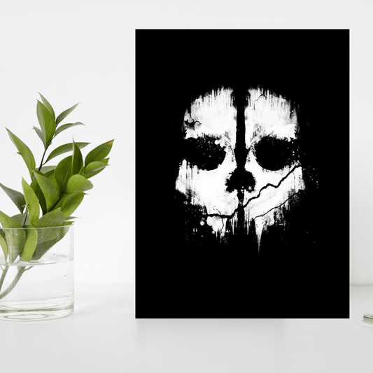 Ghost Skull Minimalist Wooden Frame – Bold & Striking Wall Art - The Frame Wala