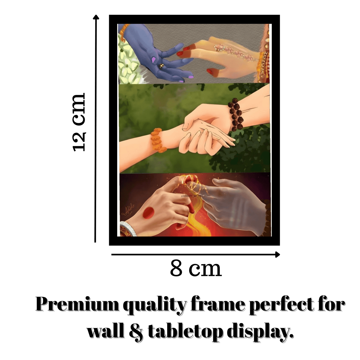 Hand Touch Spiritual Artwork Wooden Frame – A Symbol of Divine Connection - The Frame Wala