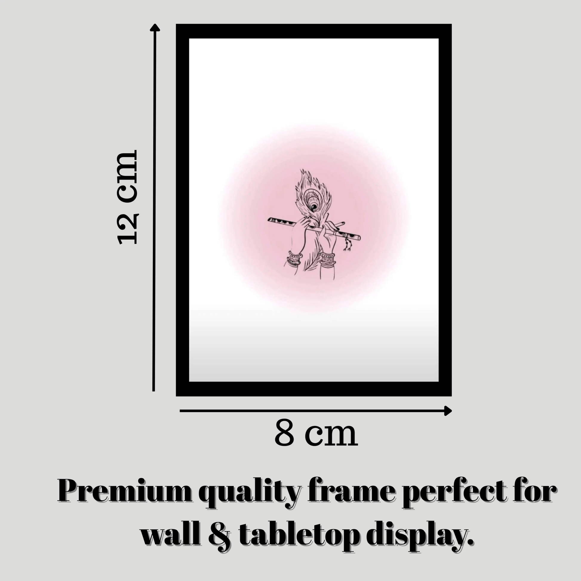 Lord Krishna Wooden Wall Hanging Frame – Spiritual Home & Office Decoration (8x12 inch) - The Frame Wala
