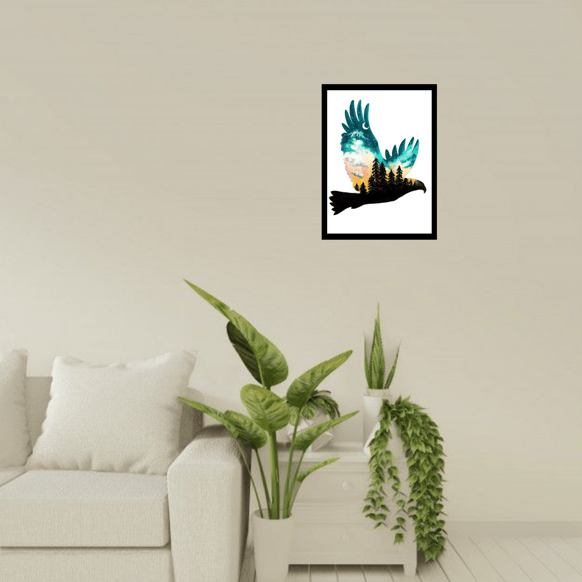 Majestic Eagle Spiritual Art – Nature & Freedom Wooden Frame - The Frame Wala