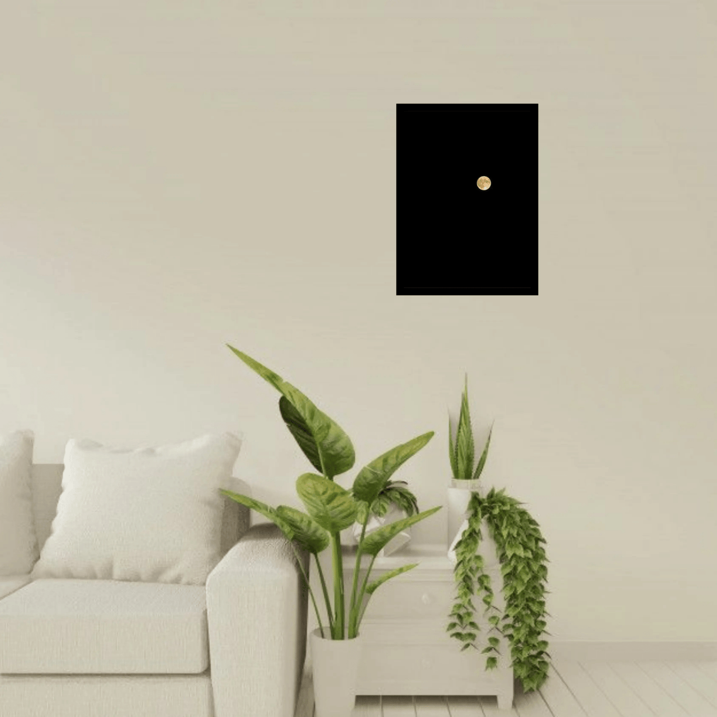 Moon & Galaxy Wooden Frame – Mystical Cosmic Wall Art for Home & Office Decor - The Frame Wala