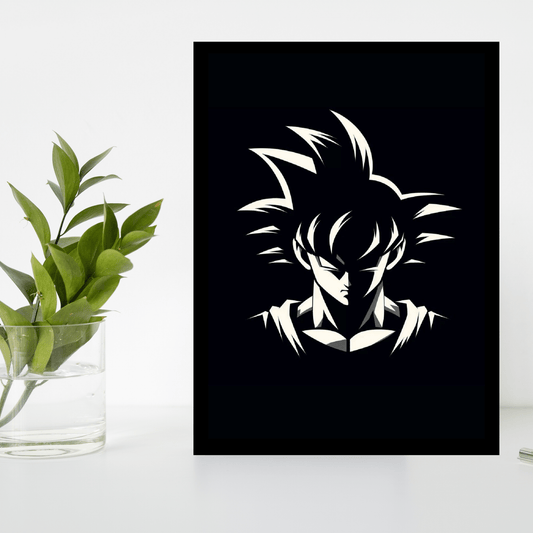 Saiyan Warrior Wooden Frame – Power & Strength Anime Wall Art - The Frame Wala
