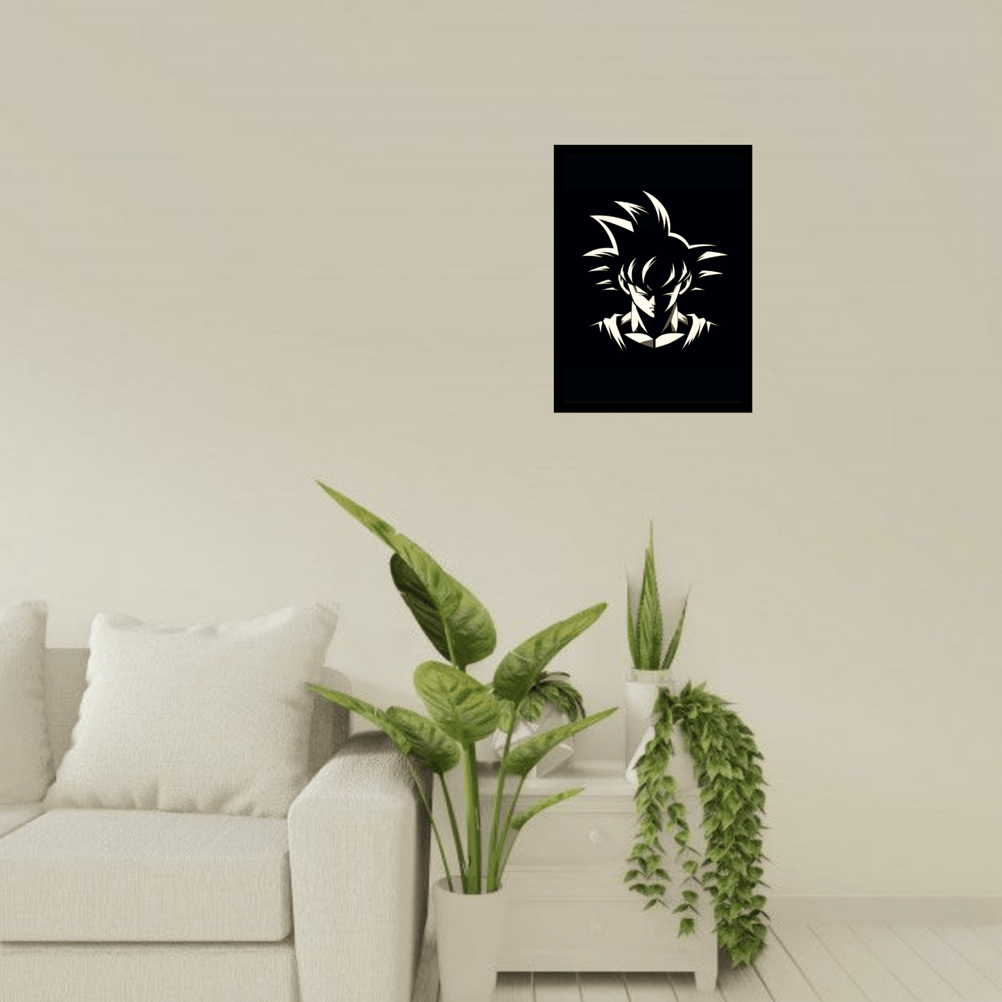 Saiyan Warrior Wooden Frame – Power & Strength Anime Wall Art - The Frame Wala
