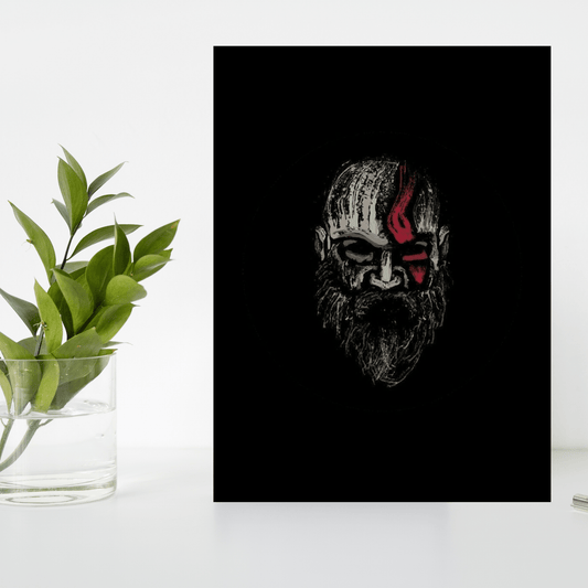 Warrior Spirit Wooden Frame – Fearless Viking Wall Art - The Frame Wala