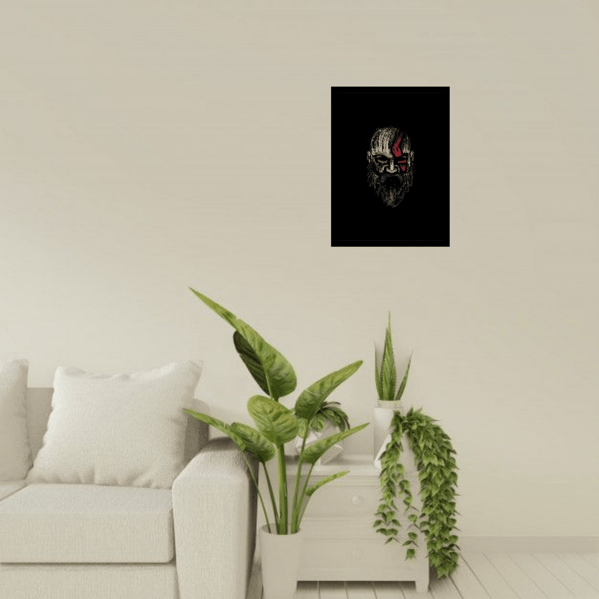 Warrior Spirit Wooden Frame – Fearless Viking Wall Art - The Frame Wala